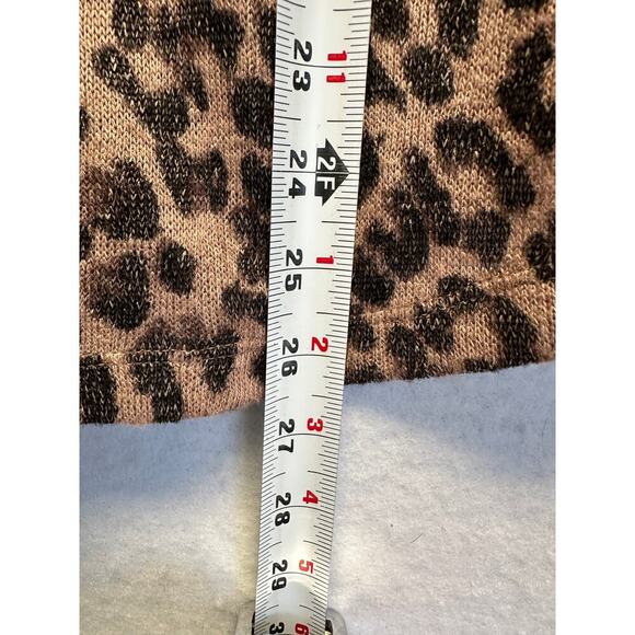 EUC Soft Surroundings Animal Print Valentina Zip Top Sweater Size S Leopard - Picture 7 of 9